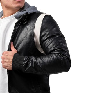 Foto 2 | Chamarra Casual Moderno Negra para Hombre
