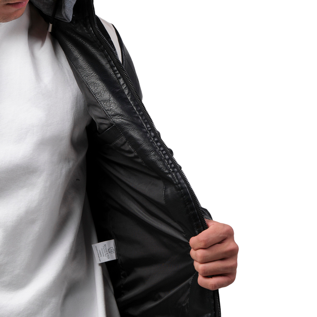 Foto 4 pulgar | Chamarra Casual Moderno Negra para Hombre