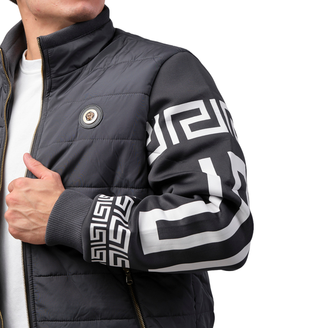 Foto 3 pulgar | Chamarra Casual Pavini Ys-s015- Gris para Hombre