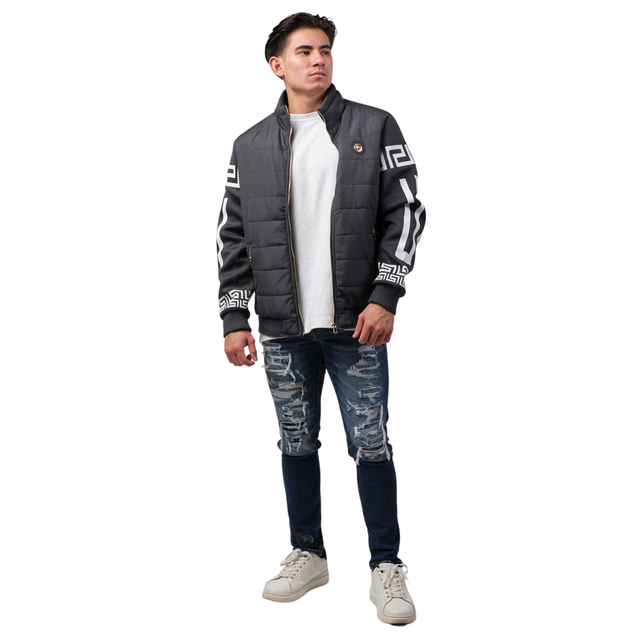 Foto 6 pulgar | Chamarra Casual Pavini Ys-s015- Gris para Hombre