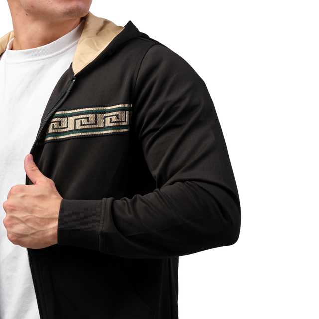 Foto 3 pulgar | Chamarra Casual Moderno Negra para Hombre