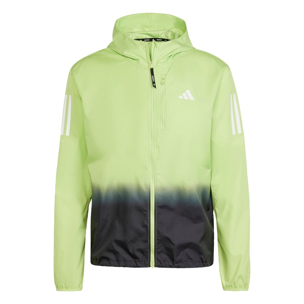 Foto 1 | Chamarra Own The Run Colorblock Adidas Verde Hombre