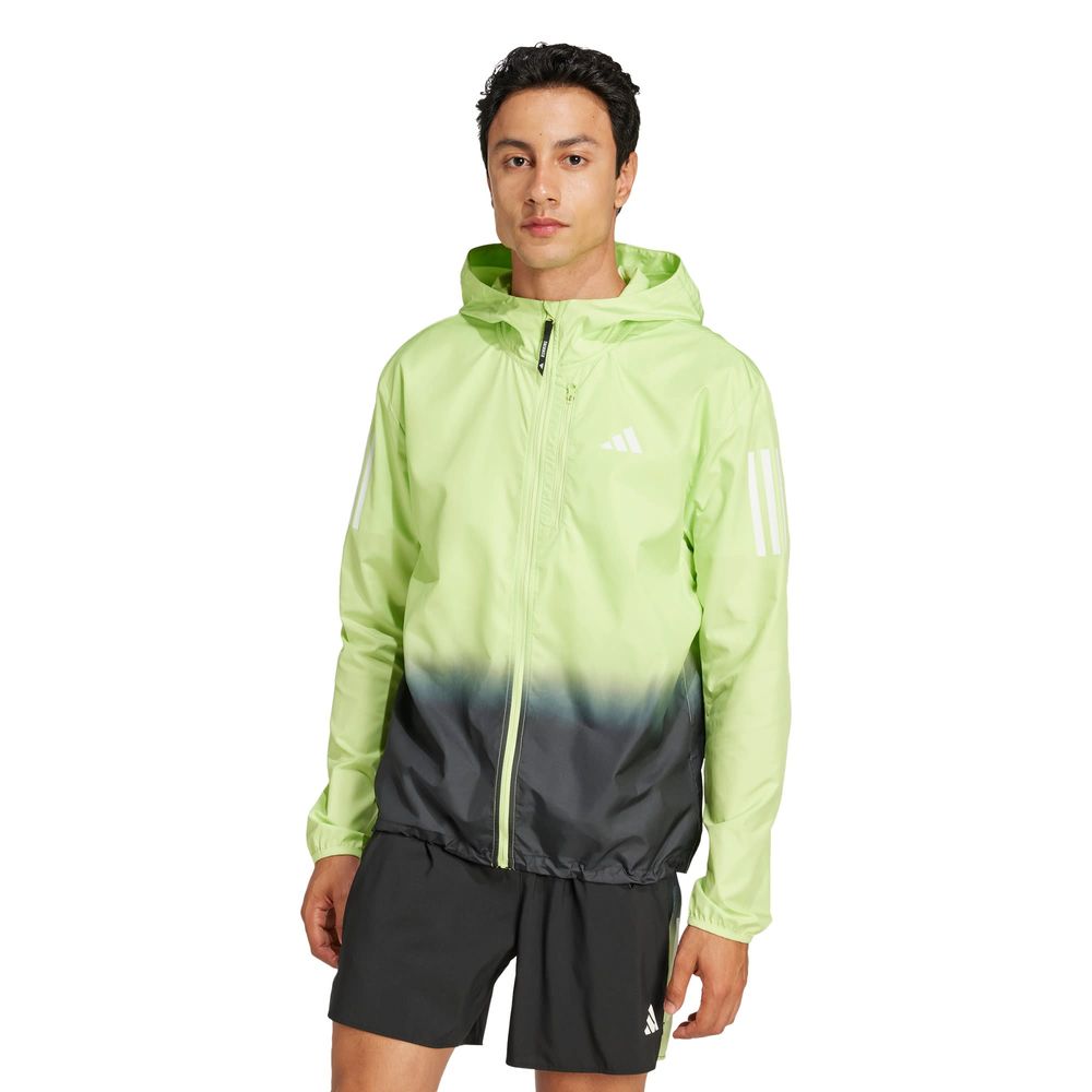Foto 2 | Chamarra Own The Run Colorblock Adidas Verde Hombre