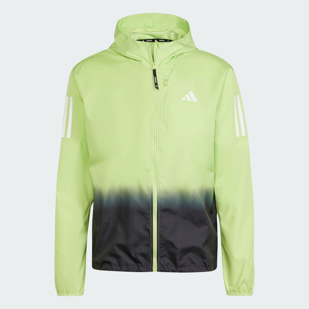 Foto 3 | Chamarra Own The Run Colorblock Adidas Verde Hombre