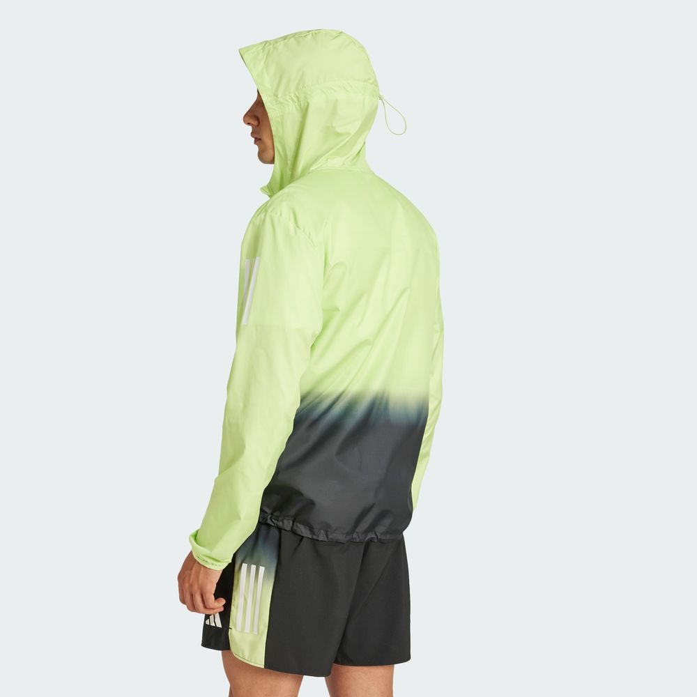 Foto 4 | Chamarra Own The Run Colorblock Adidas Verde Hombre
