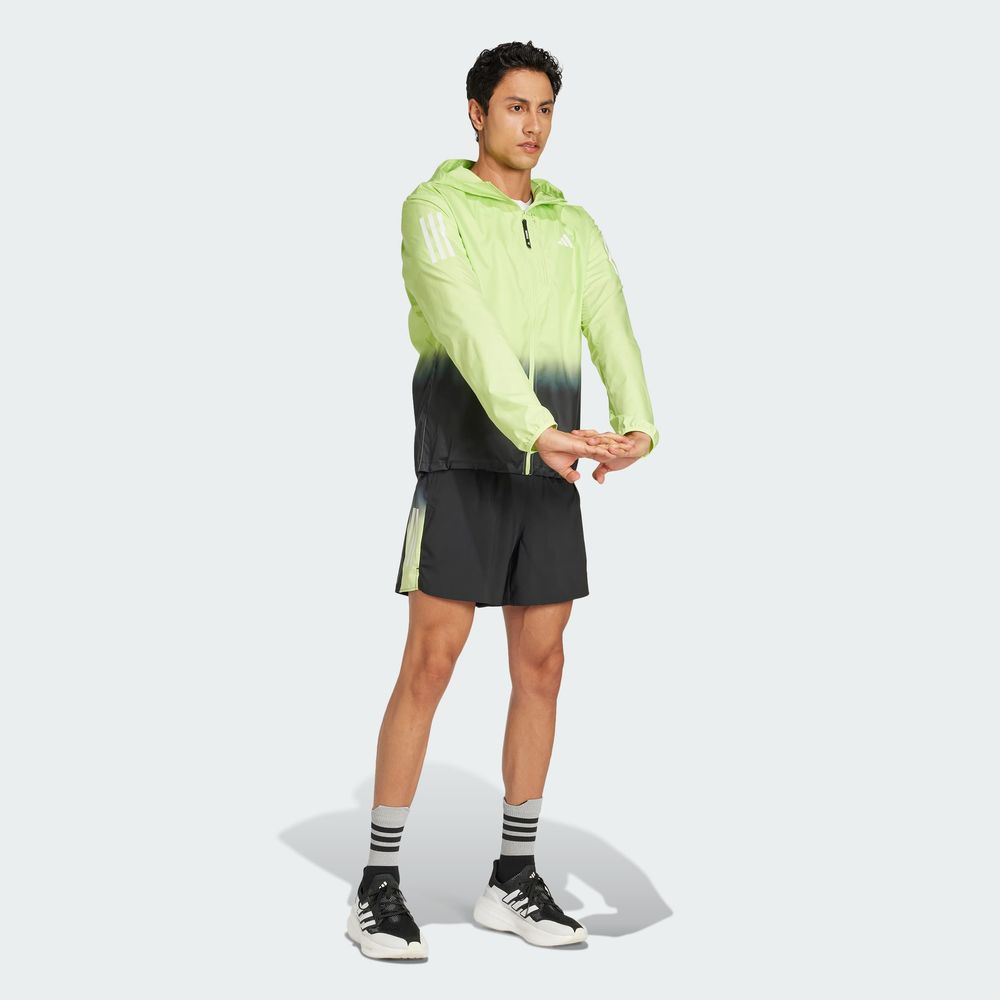 Foto 5 | Chamarra Own The Run Colorblock Adidas Verde Hombre