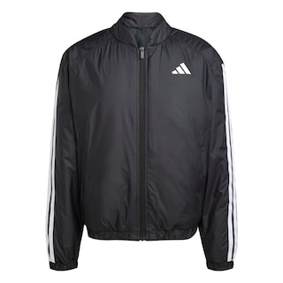 Foto 1 | Chamarra Bómber Térmica Essentials 3 Franjas Adidas Negro Hombre