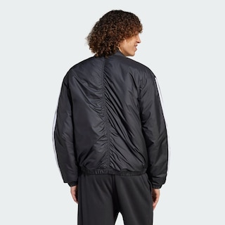 Foto 4 | Chamarra Bómber Térmica Essentials 3 Franjas Adidas Negro Hombre