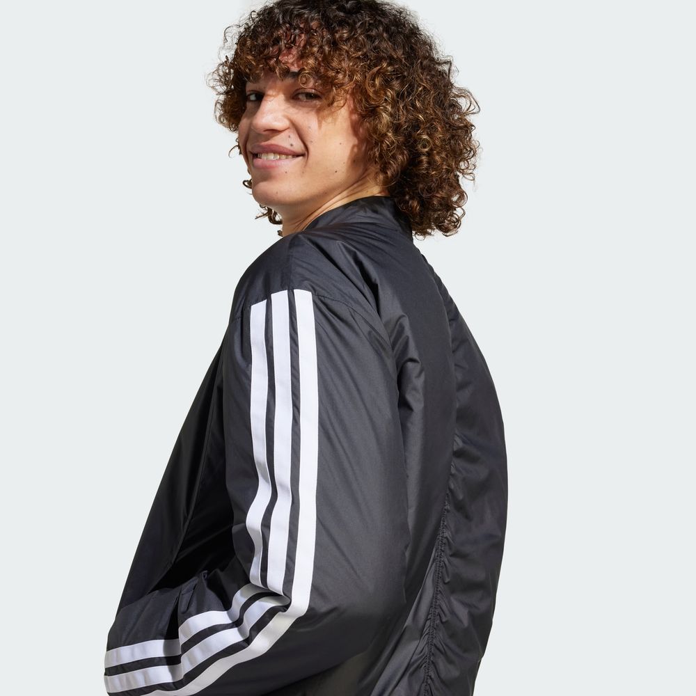 Foto 7 | Chamarra Bómber Térmica Essentials 3 Franjas Adidas Negro Hombre