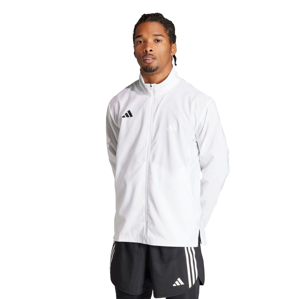 Foto 1 | Chamarra De Running Adizero Essentials Adidas Blanco Hombre