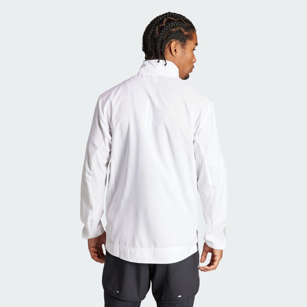 Foto 2 | Chamarra De Running Adizero Essentials Adidas Blanco Hombre