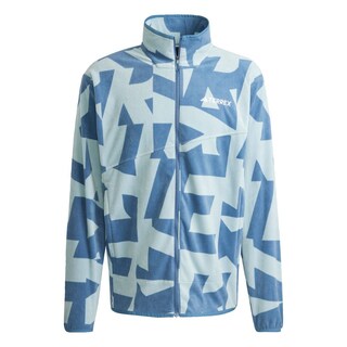 Foto 1 | Chamarra Terrex Multi Printed Full-zip Fleece Adidas Gris Hombre