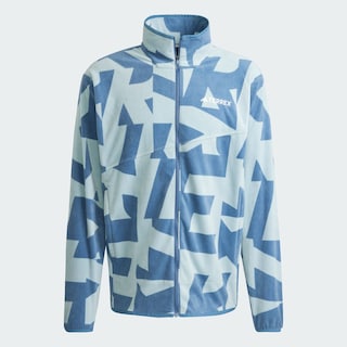 Foto 3 | Chamarra Terrex Multi Printed Full-zip Fleece Adidas Gris Hombre