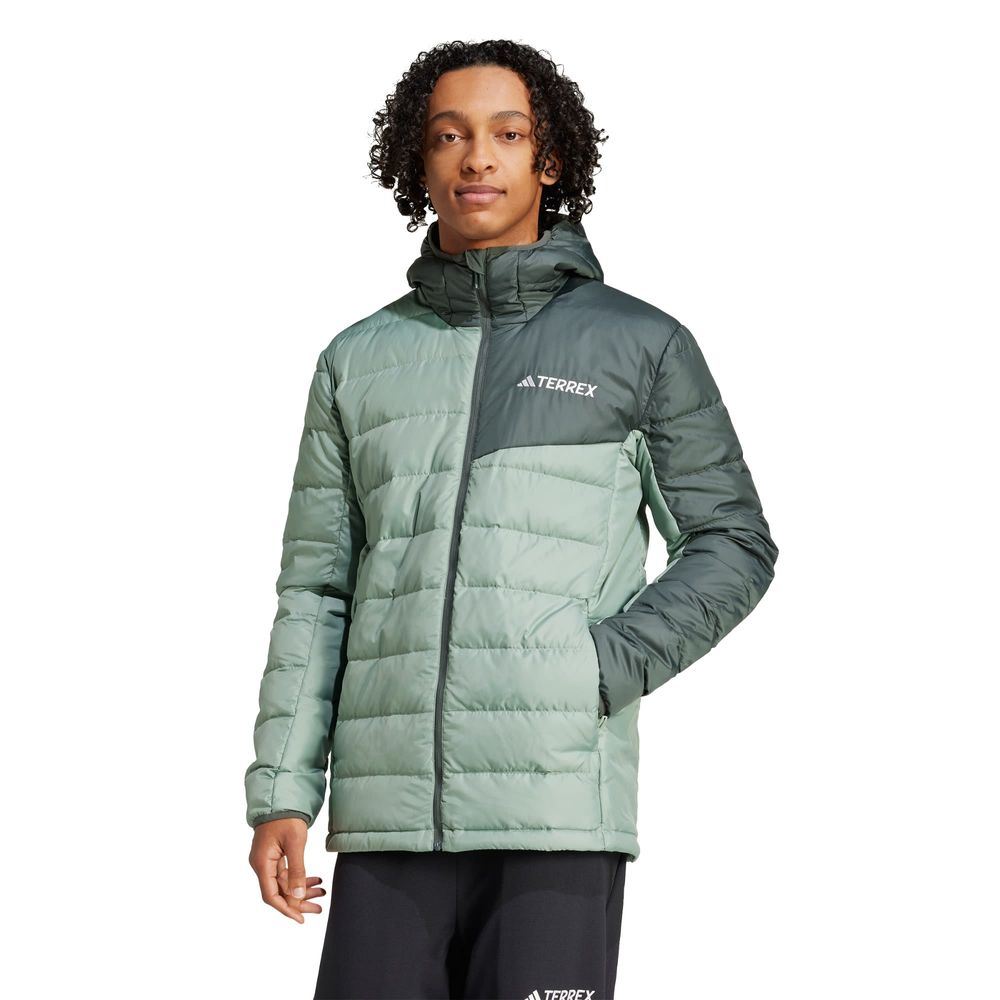 Foto 2 | Chamarra Térmica Ligera Terrex Multi Con Gorro Adidas Verde Hombre