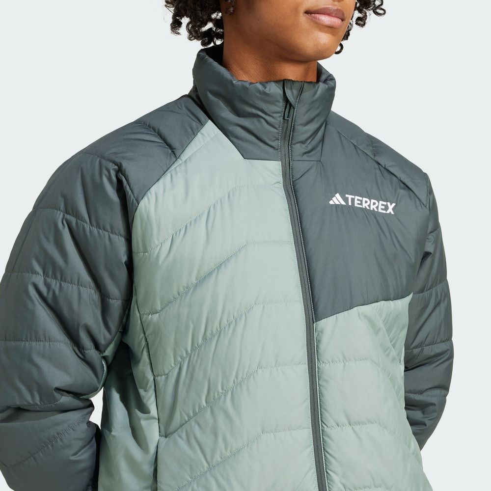 Foto 8 | Chamarra Térmica Terrex Multi Sintética Adidas Verde para Hombre