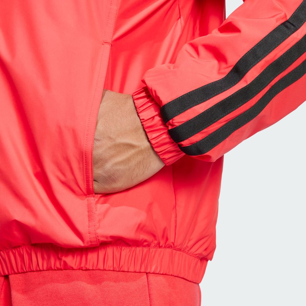 Foto 6 | Chamarra Bómber Térmica Essentials 3 Franjas Adidas Rojo Hombre