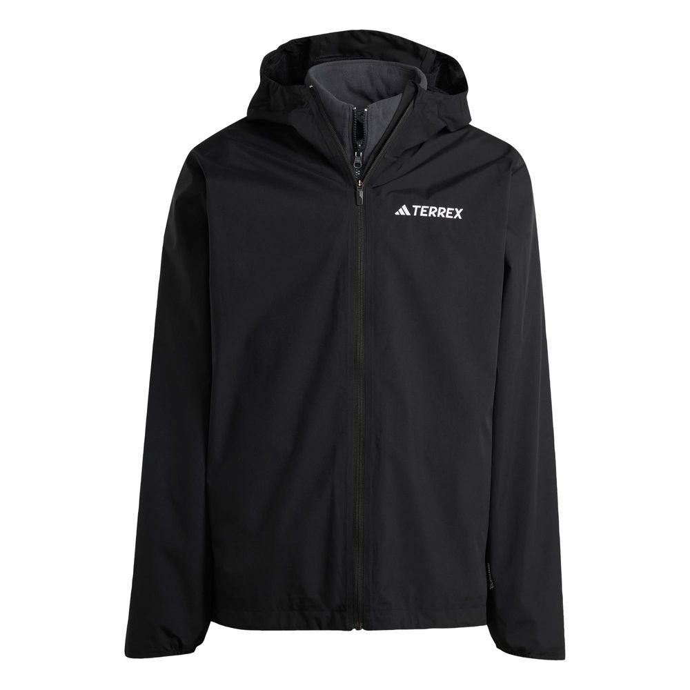 Foto 1 | Chamarra Terrex Multi Essentials Three-in-one Adidas Negro Hombre
