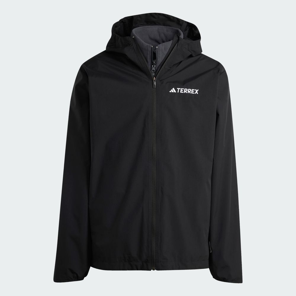 Foto 3 | Chamarra Terrex Multi Essentials Three-in-one Adidas Negro Hombre