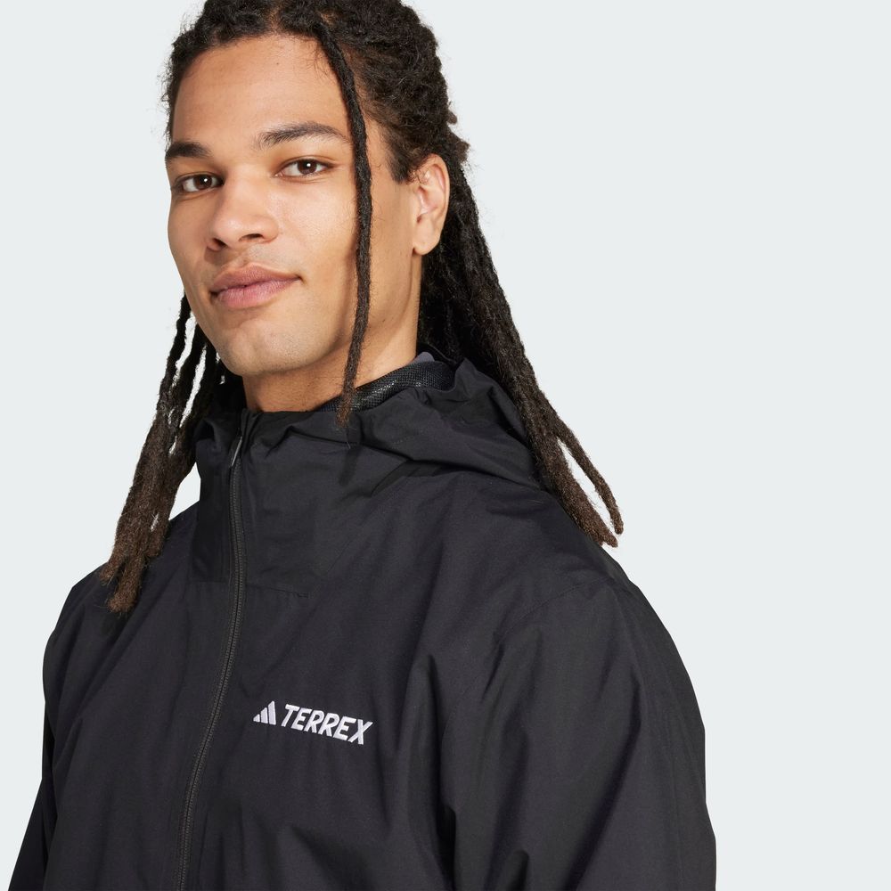 Foto 9 pulgar | Chamarra Terrex Multi Essentials Three-in-one Adidas Negro Hombre