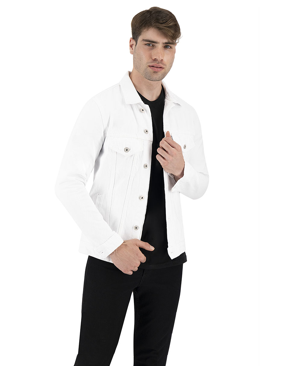 Foto 2 | Set De 2 Chamarras Indicum Denim Básicas Verde, Blanco Hombre