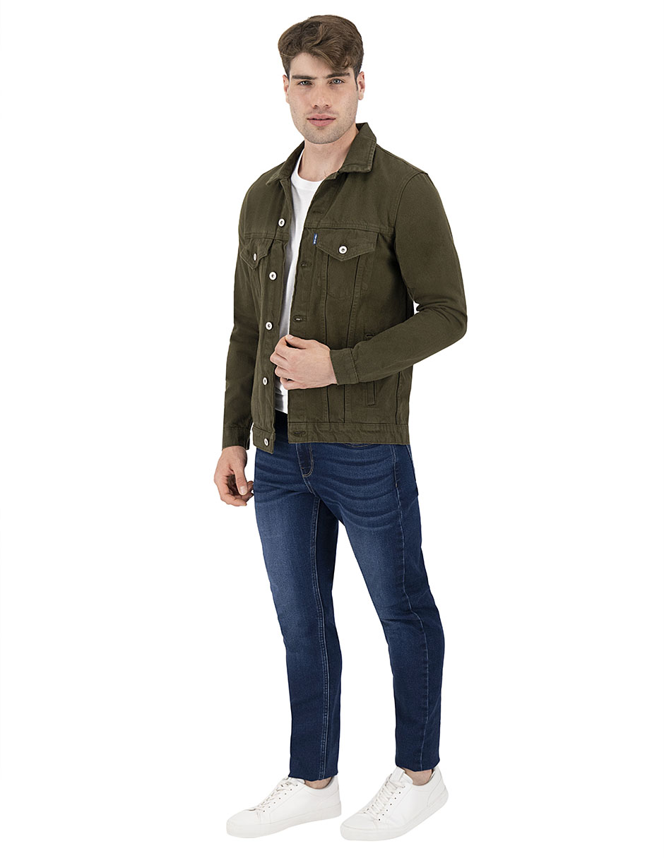 Foto 7 | Set De 2 Chamarras Indicum Denim Básicas Verde, Blanco Hombre