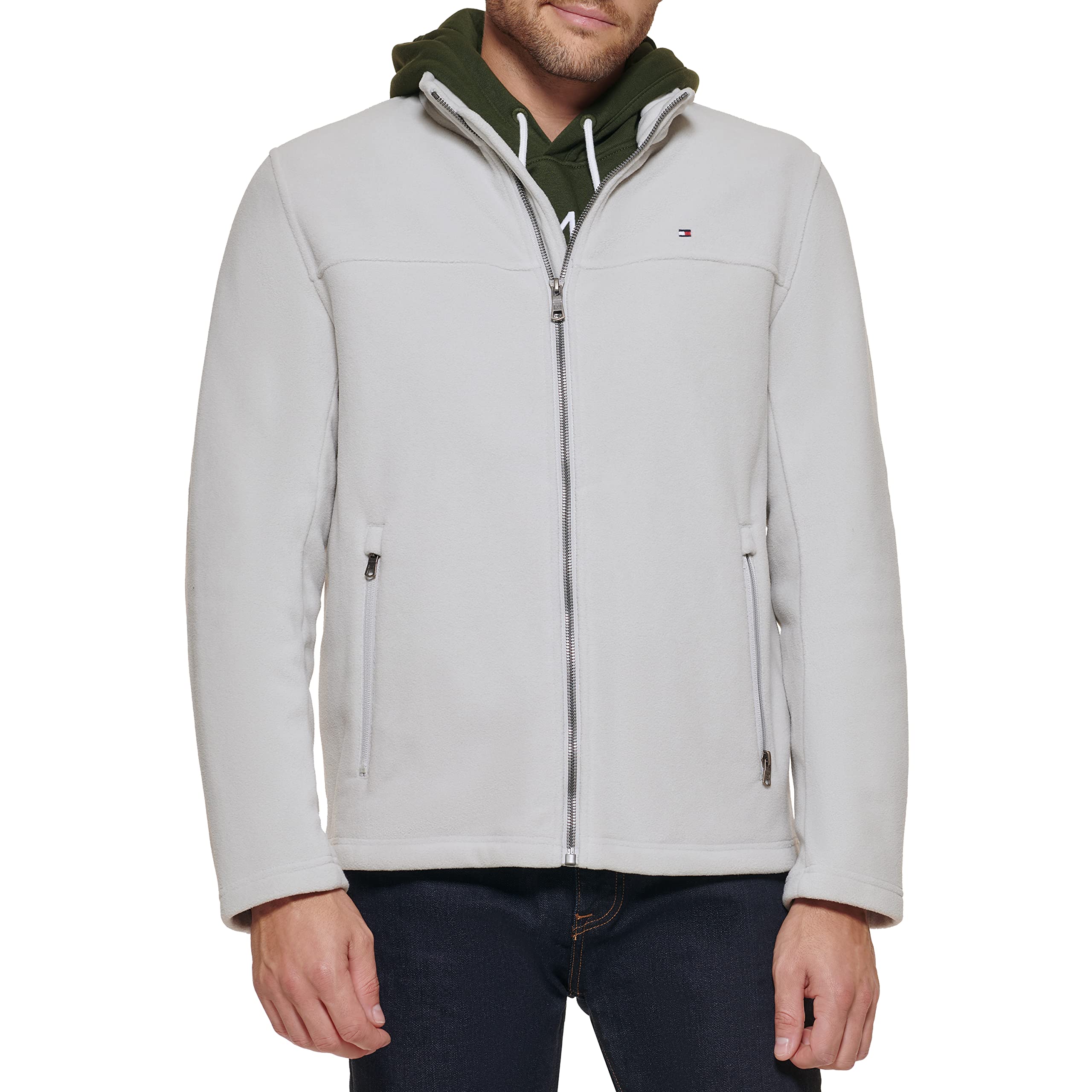 Foto 2 pulgar | Chaqueta Tommy Hilfiger De Forro Polar Clásico Con Cremallera Frontal Para Hombre - Venta Internacional.