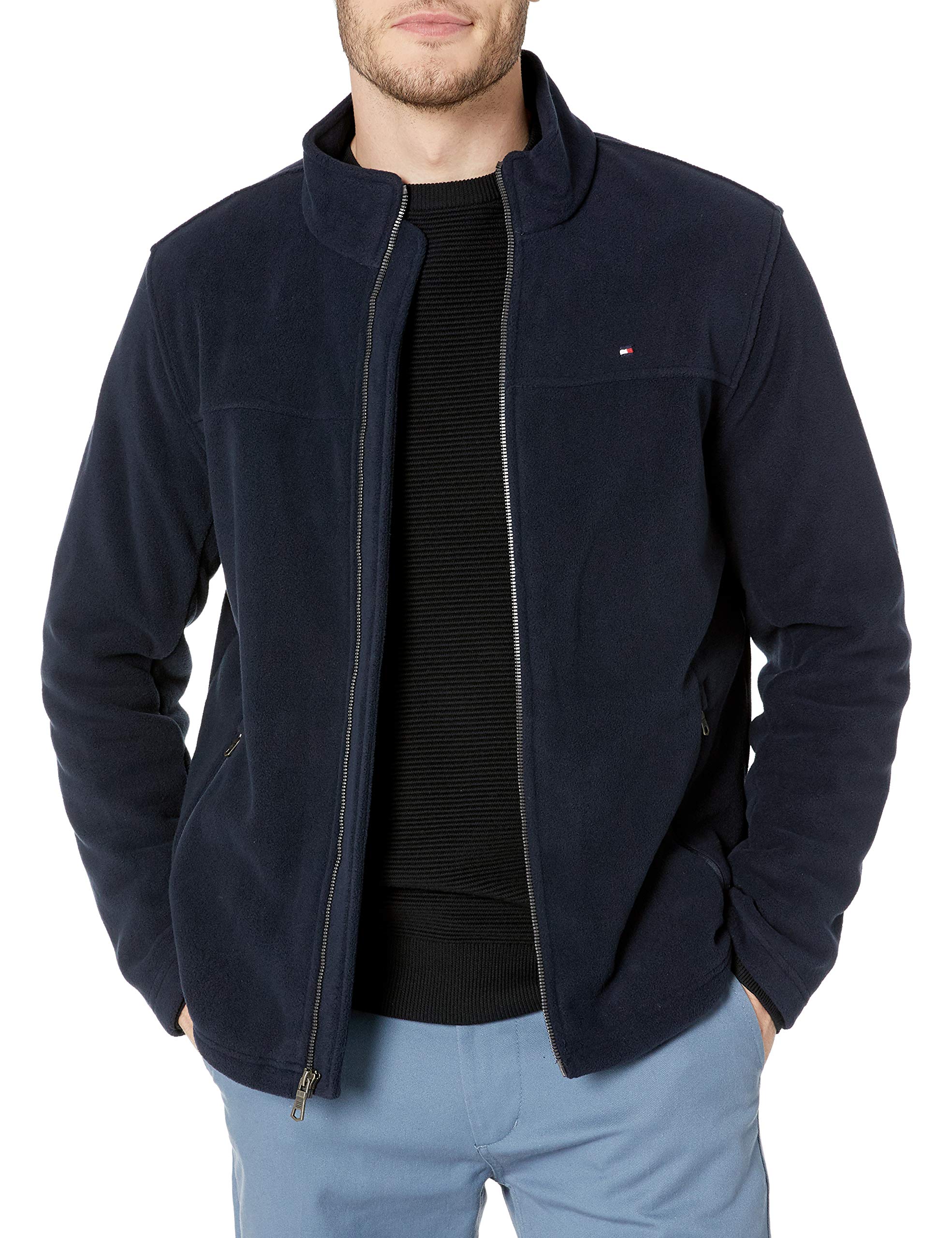Foto 2 pulgar | Chaqueta Tommy Hilfiger De Forro Polar Clásico Con Cremallera En La Parte Delantera - Venta Internacional.