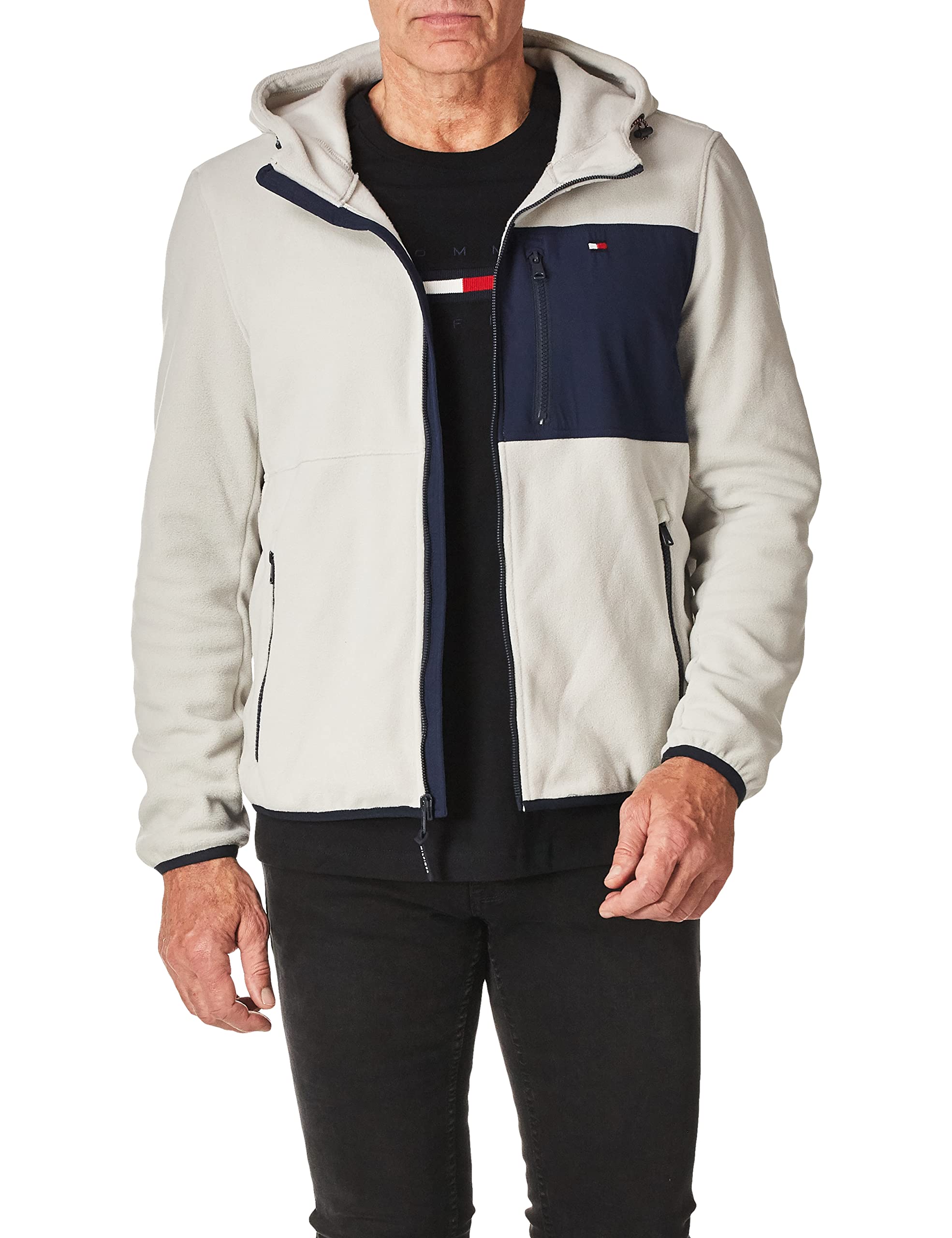 Foto 2 pulgar | Chaqueta Tommy Hilfiger De Forro Polar De Alto Rendimiento Con Capucha Para Hombre - Venta Internacional.
