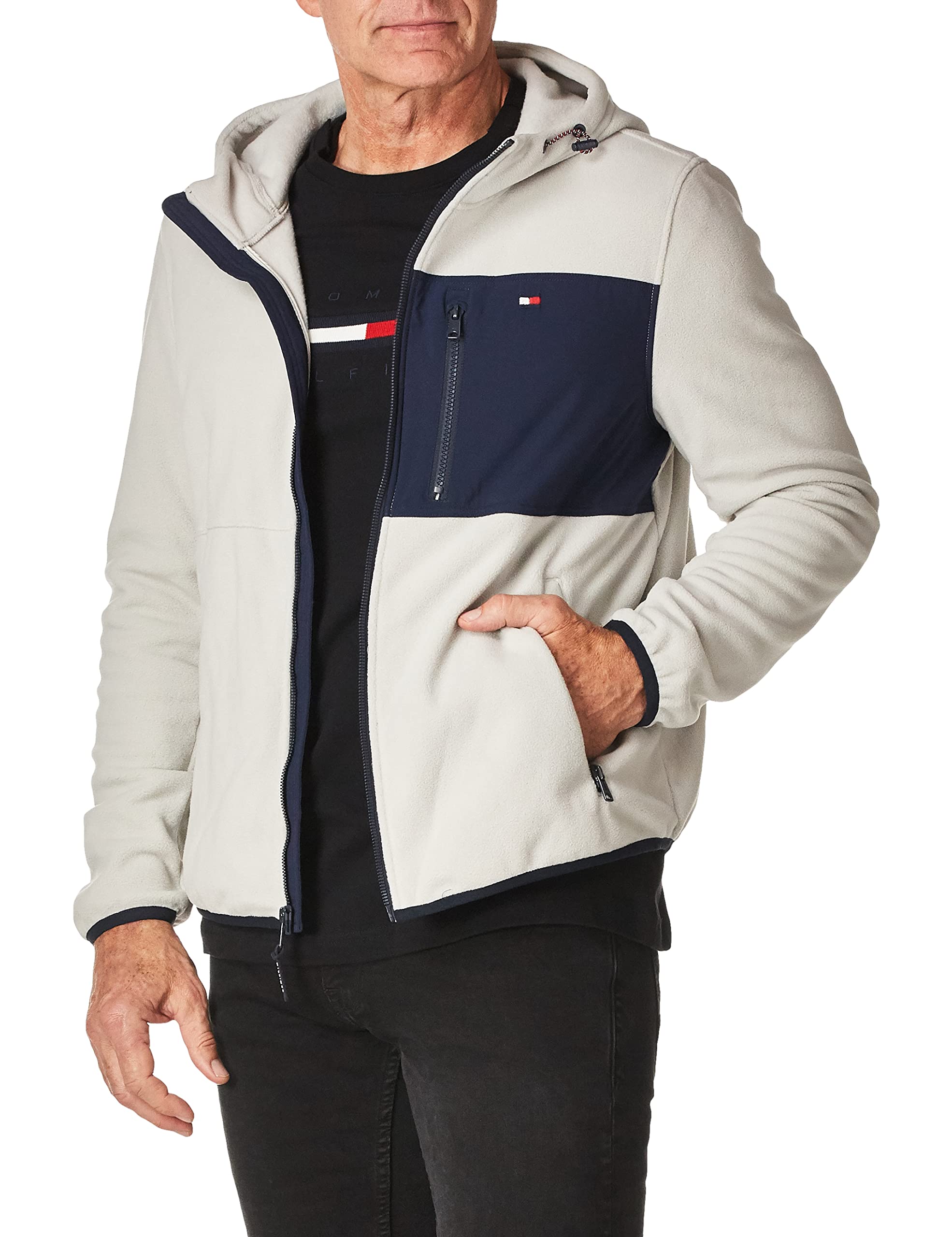 Foto 4 pulgar | Chaqueta Tommy Hilfiger De Forro Polar De Alto Rendimiento Con Capucha Para Hombre - Venta Internacional.