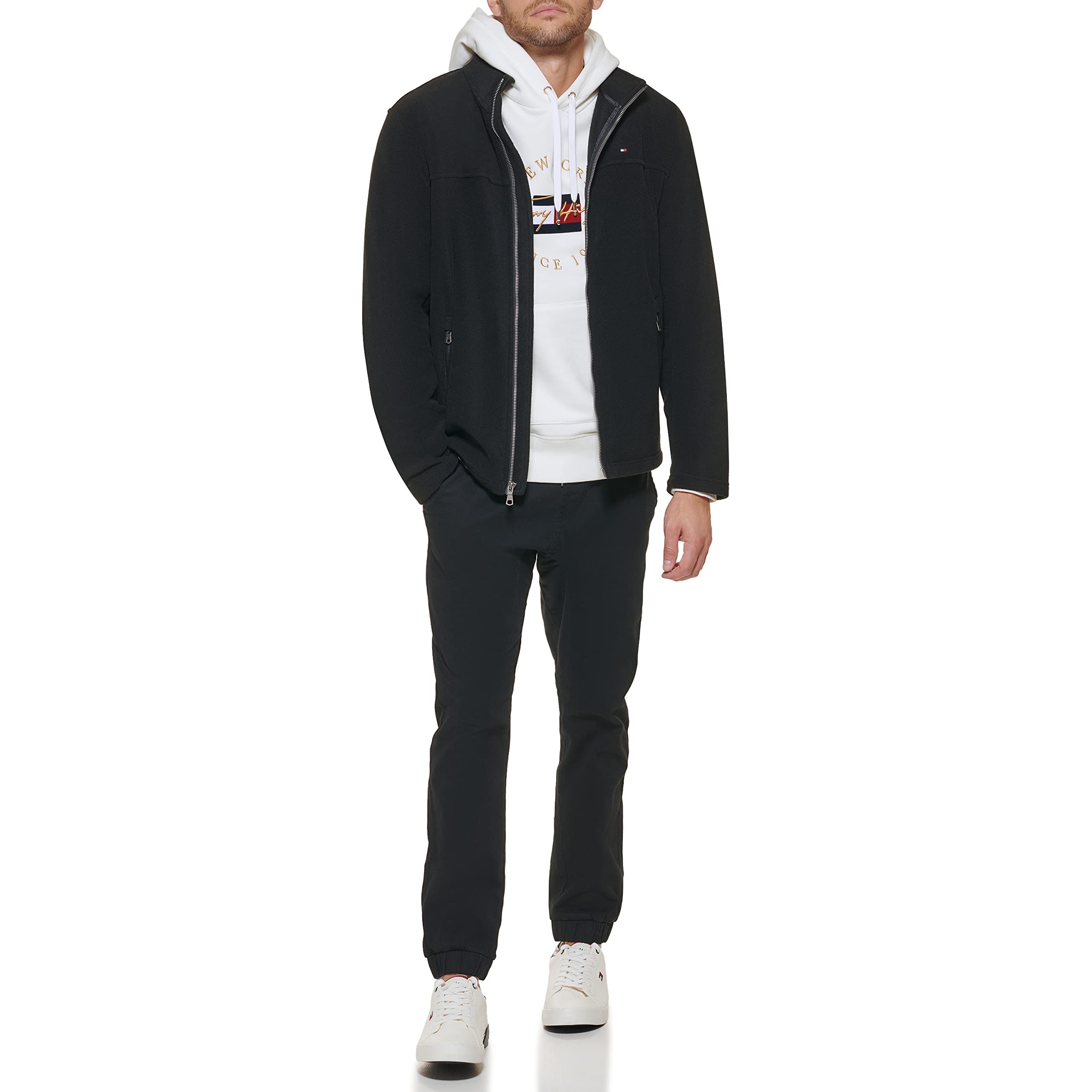 Foto 3 pulgar | Chaqueta Tommy Hilfiger Clásica Con Cremallera Frontal, Forro Polar, Negra - Venta Internacional.