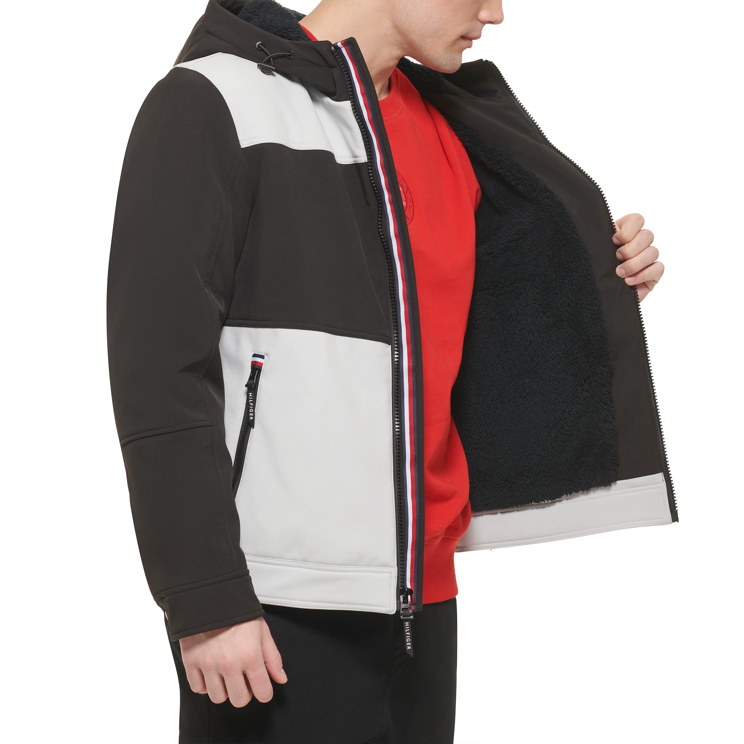 Foto 3 pulgar | Chaqueta Tommy Hilfiger Para Hombre Con Relleno De Tela Blanda Negra, Talla M - Venta Internacional.