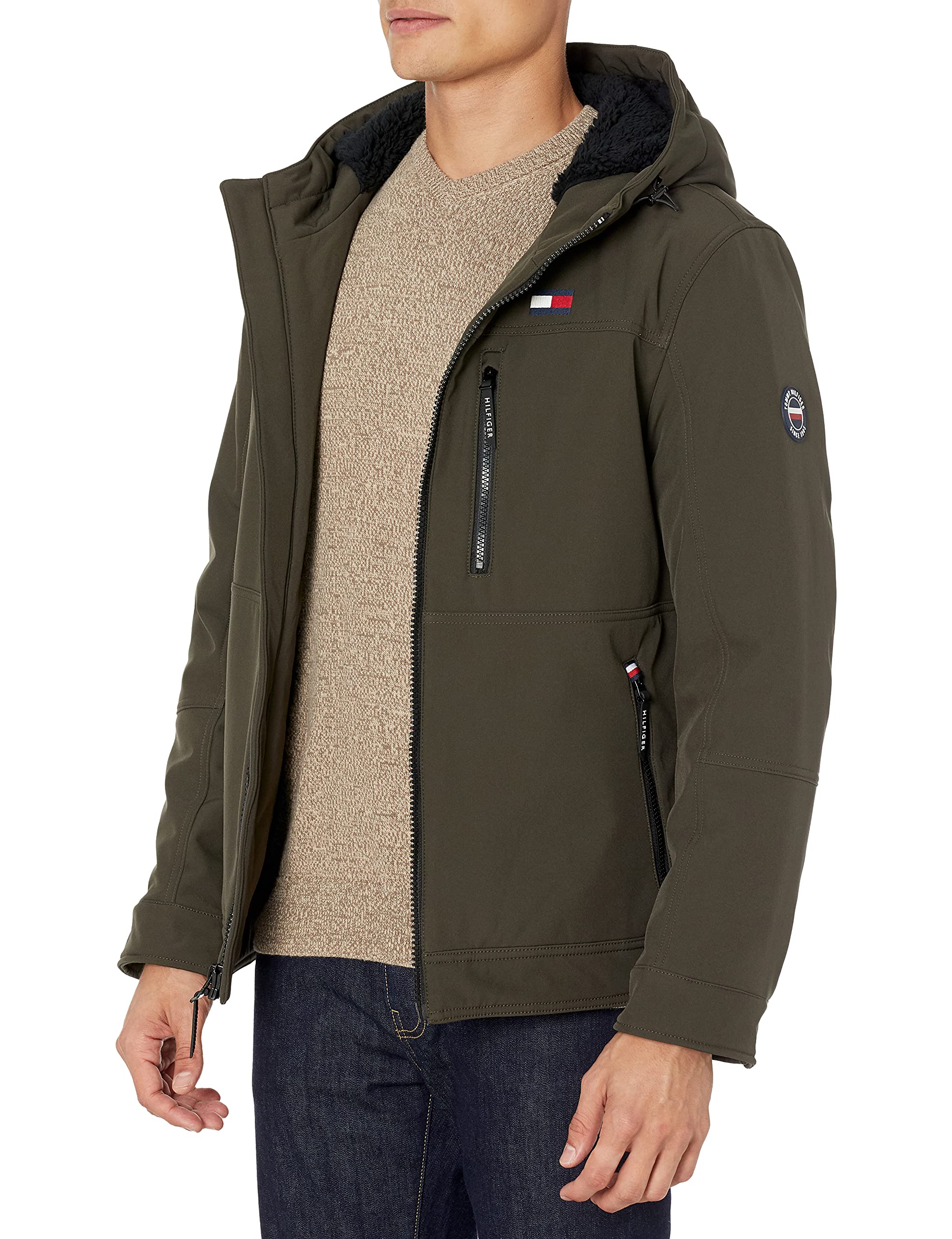 Foto 2 pulgar | Chaqueta Tommy Hilfiger Para Hombre, Con Relleno De Concha Blanda, Color Oliva, Talla Xl - Venta Internacional.