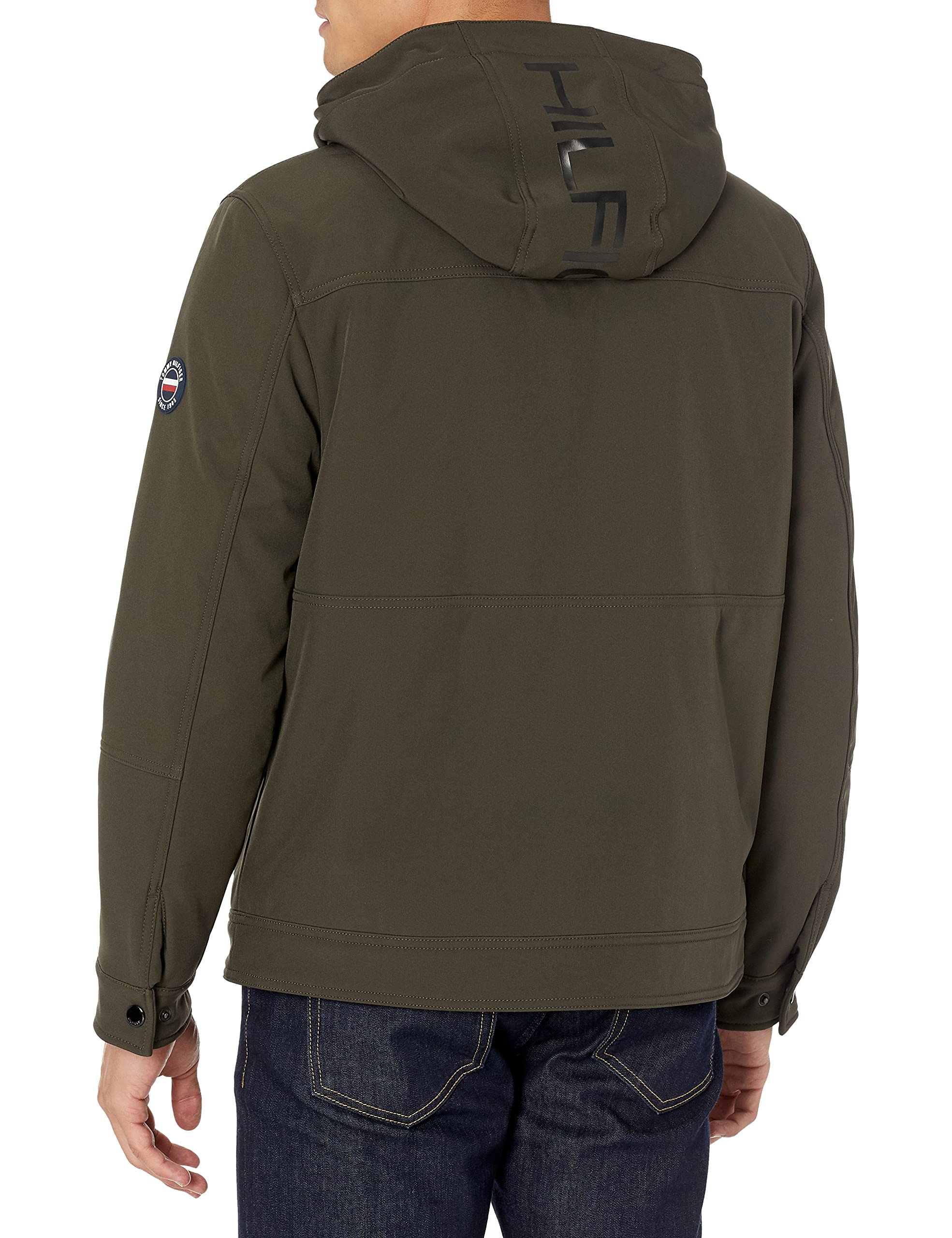 Foto 2 | Chaqueta Tommy Hilfiger Para Hombre, Con Relleno De Concha Blanda, Color Oliva, Talla Xl - Venta Internacional.