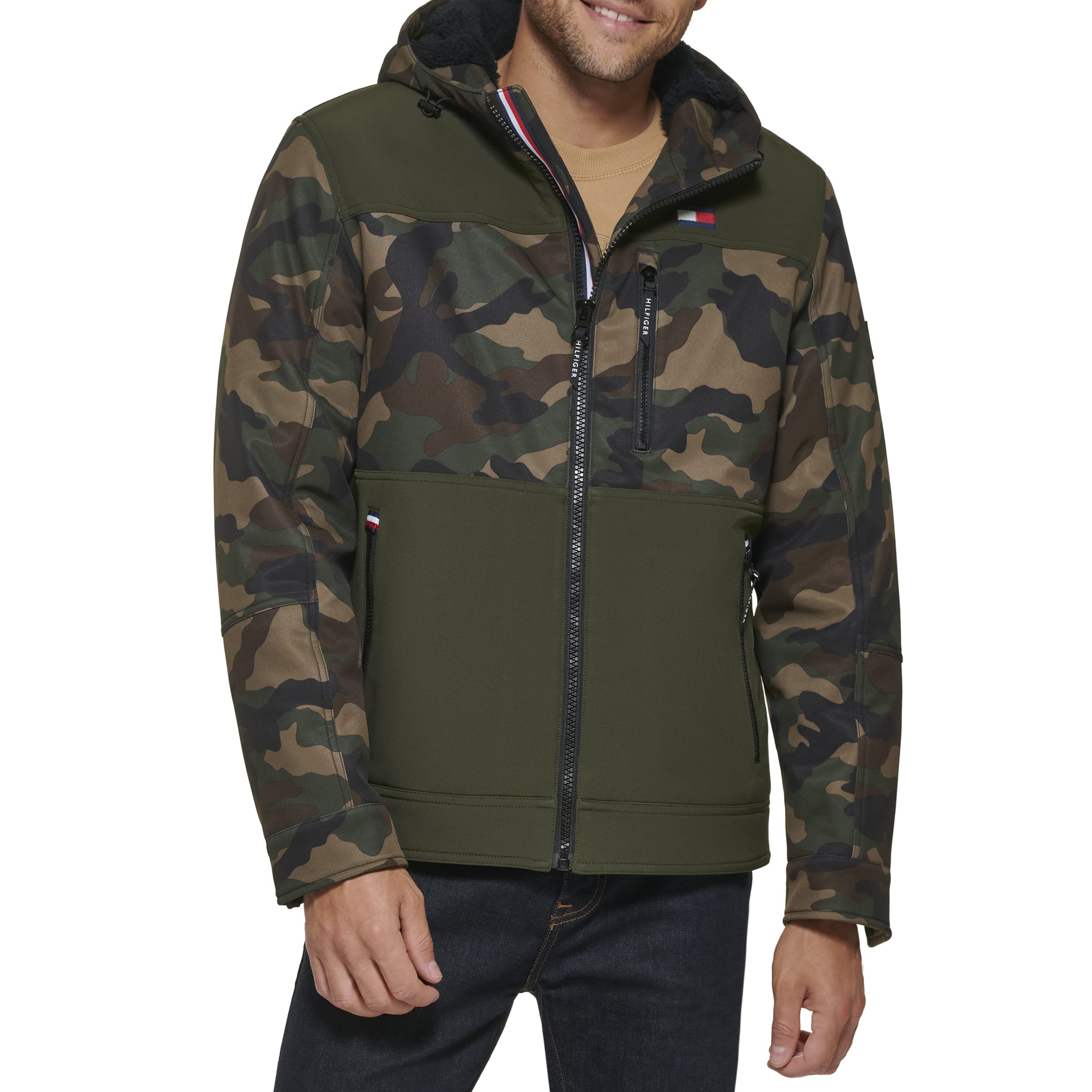 Foto 2 pulgar | Chaqueta Tommy Hilfiger Rellena De Tejido Blando Con Forro De Sherpa - Venta Internacional.