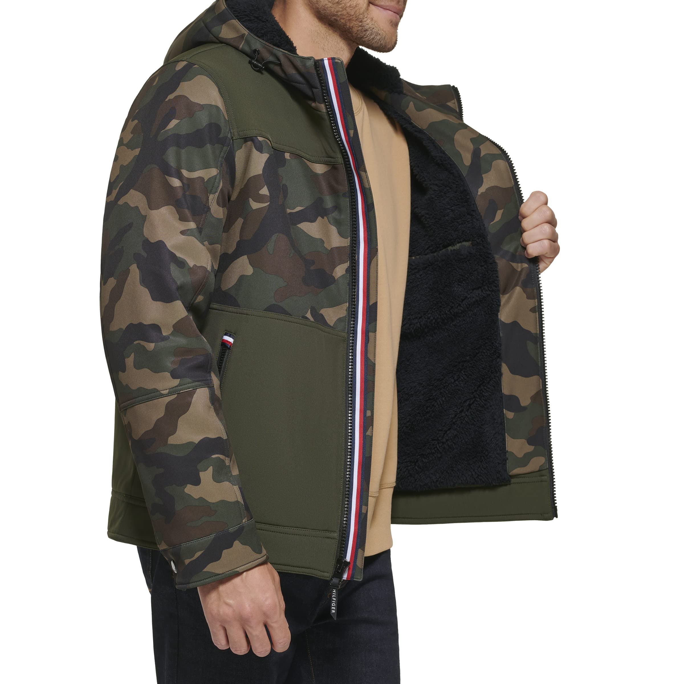 Foto 3 pulgar | Chaqueta Tommy Hilfiger Rellena De Tejido Blando Con Forro De Sherpa - Venta Internacional.