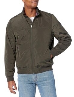 Foto 1 | Chaqueta Tommy Hilfiger Performance Faux Memory Verde Militar - Venta Internacional.