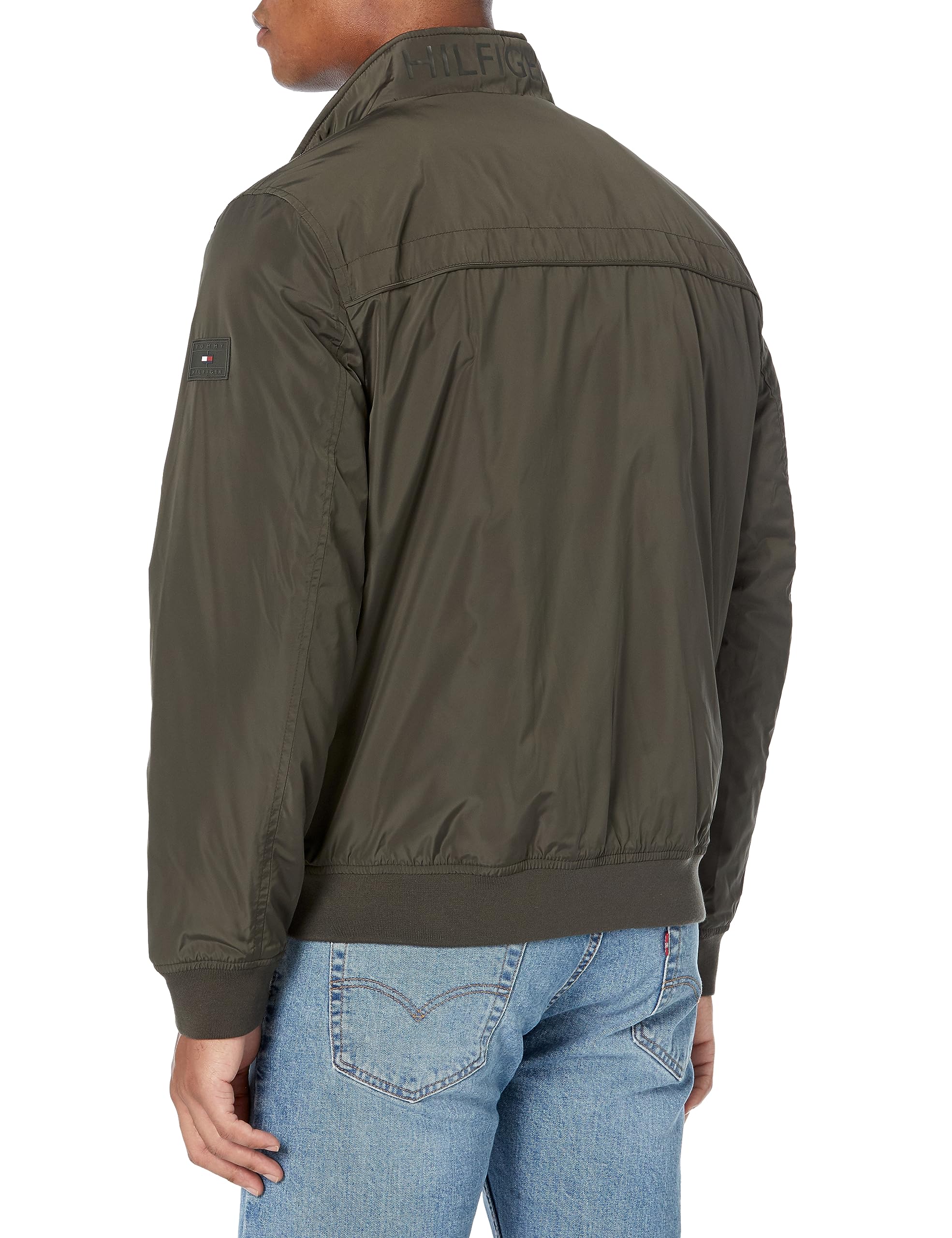 Foto 2 | Chaqueta Tommy Hilfiger Performance Faux Memory Verde Militar - Venta Internacional.