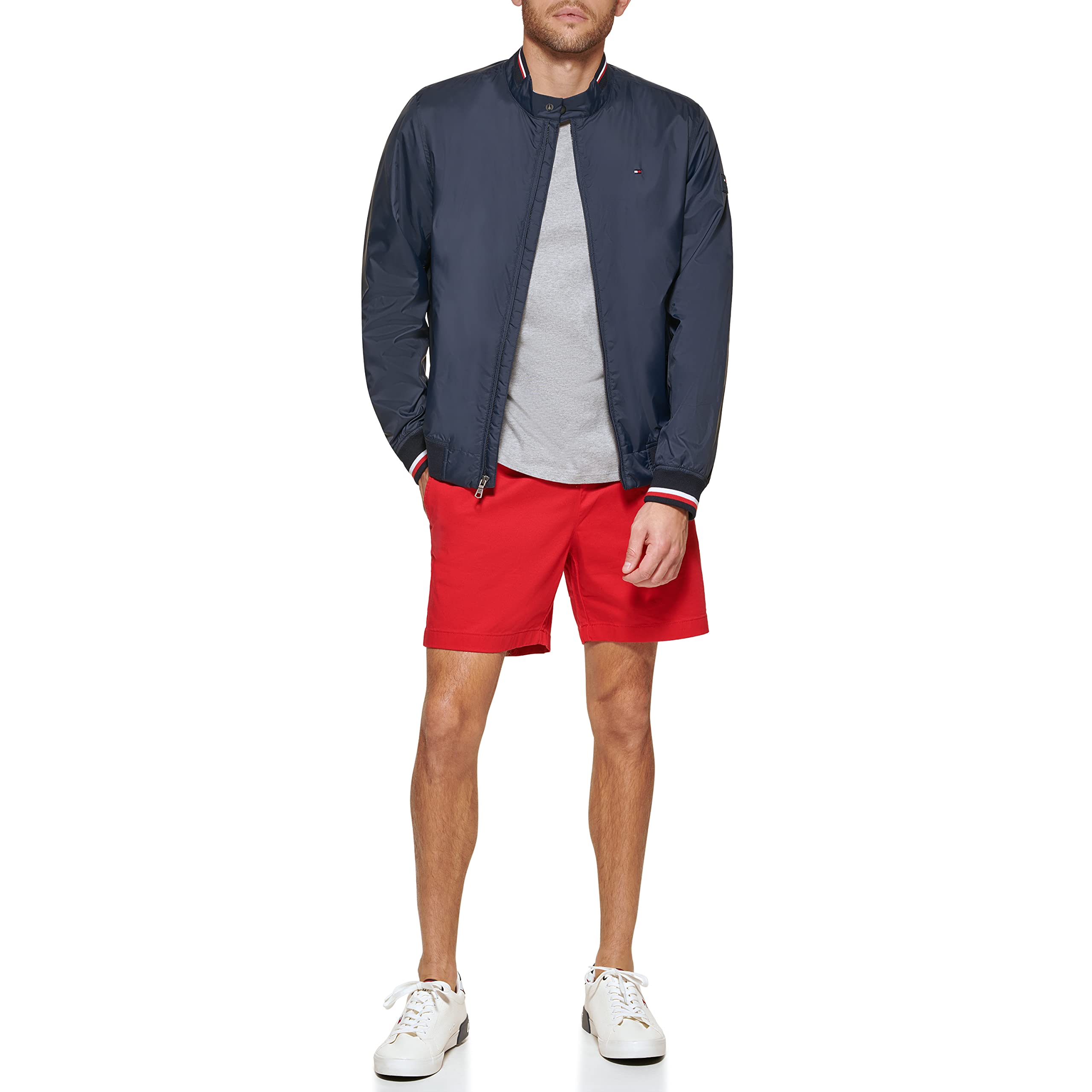 Foto 2 pulgar | Chaqueta Tipo Bomber Tommy Hilfiger, Ligera, De Punto Acanalado - Venta Internacional.