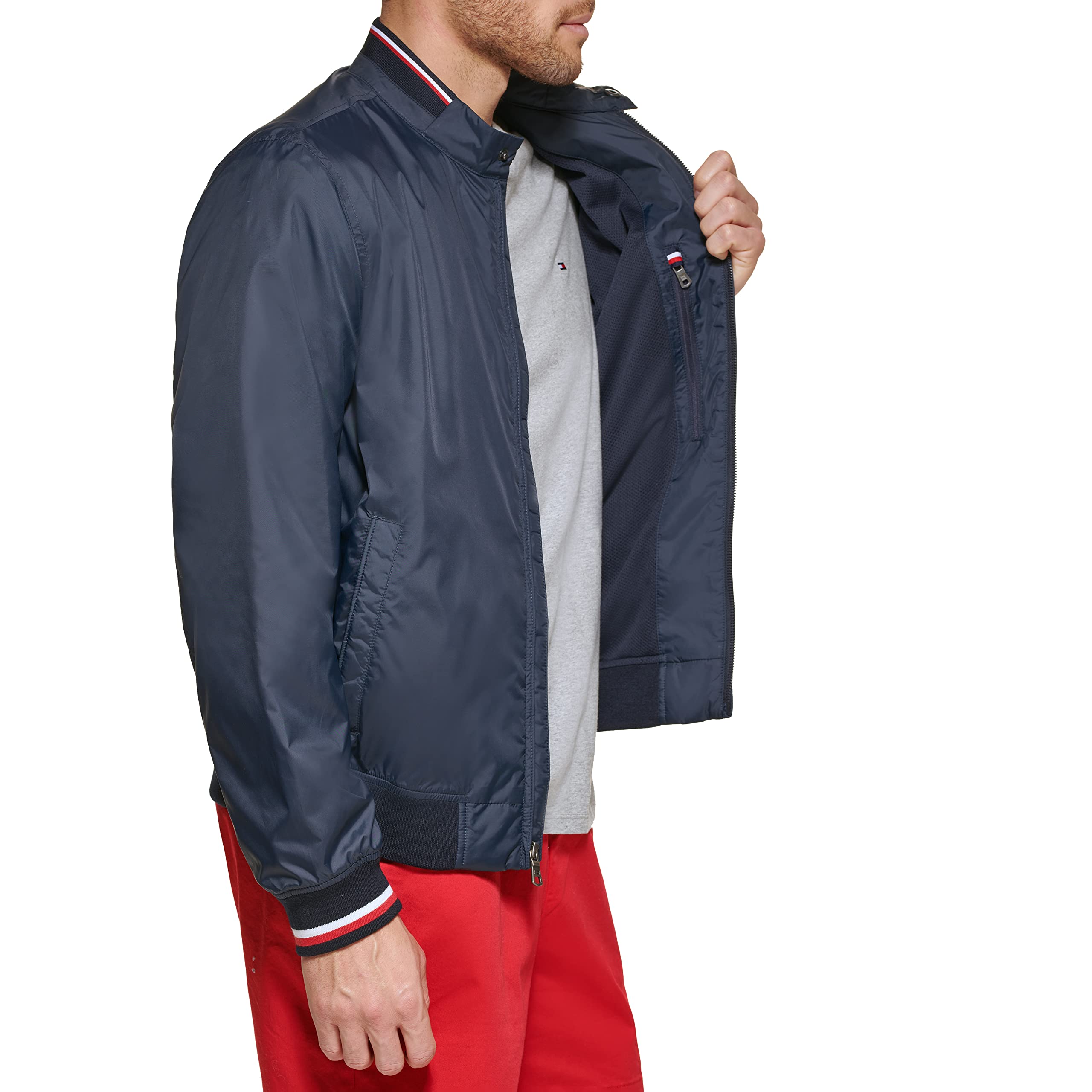 Foto 3 pulgar | Chaqueta Tipo Bomber Tommy Hilfiger, Ligera, De Punto Acanalado - Venta Internacional.