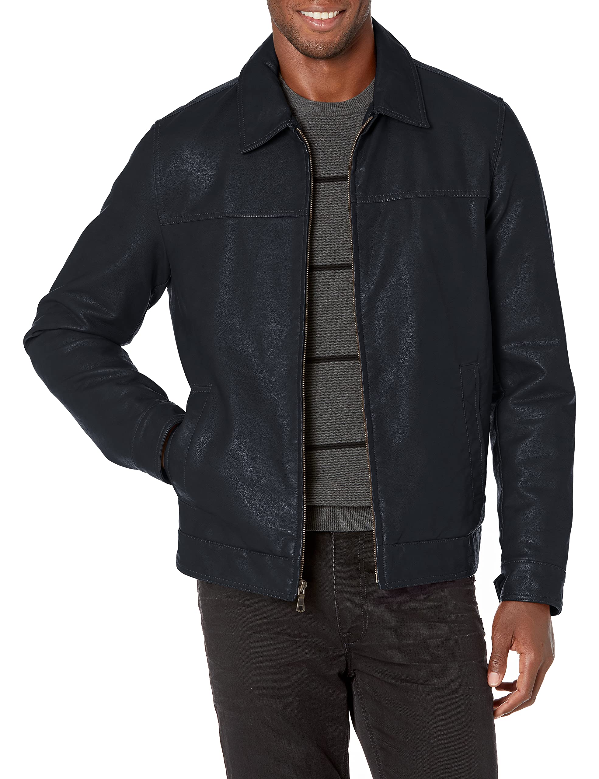 Foto 2 pulgar | Chaqueta Tommy Hilfiger Classic De Piel Sintética Para Hombre, Color Azul Marino - Venta Internacional.