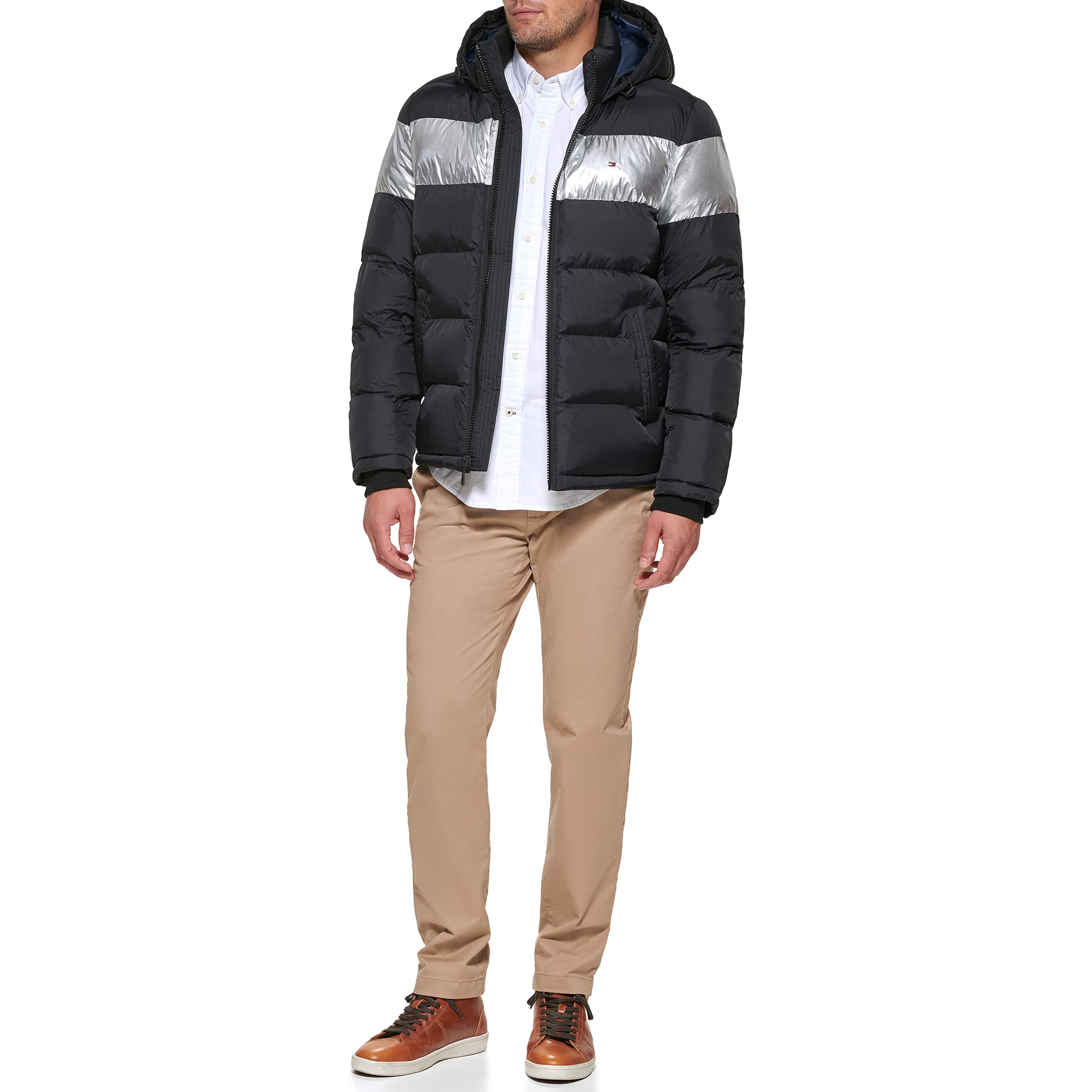 Foto 4 pulgar | Chaqueta Acolchada Tommy Hilfiger Con Capucha Alternative Black - Venta Internacional.