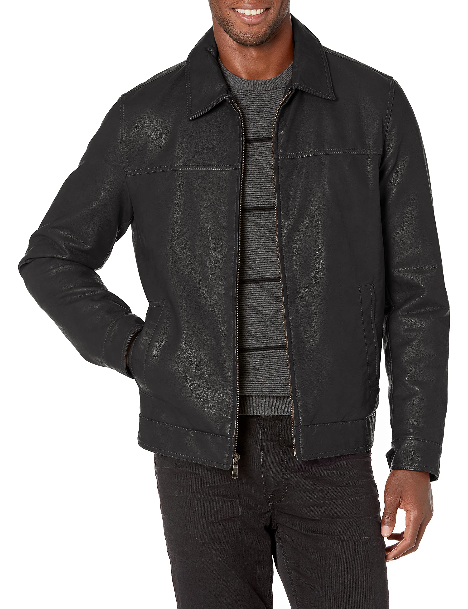 Foto 1 | Chaqueta Tommy Hilfiger Classic De Piel Sintética Para Hombre, Color Marrón - Venta Internacional.