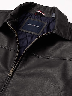 Foto 4 | Chaqueta Tommy Hilfiger Classic De Piel Sintética Para Hombre, Color Marrón - Venta Internacional.