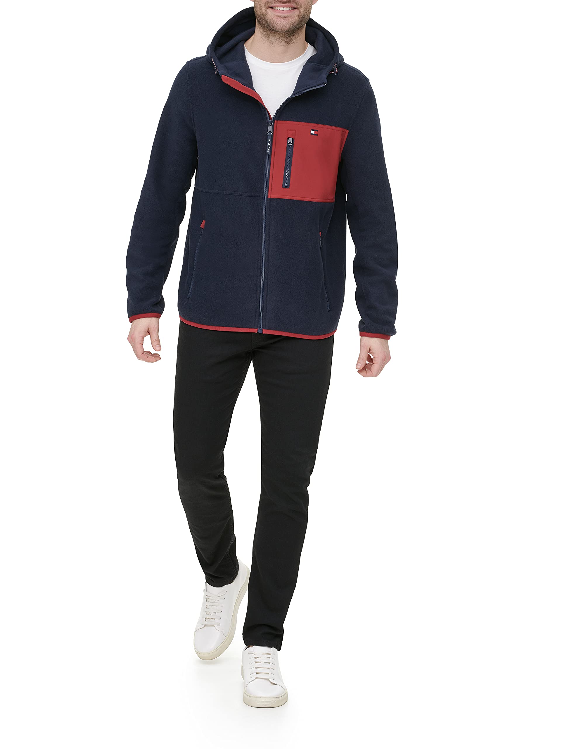 Foto 2 pulgar | Chaqueta Tommy Hilfiger De Forro Polar De Alto Rendimiento Con Capucha Para Hombre - Venta Internacional.