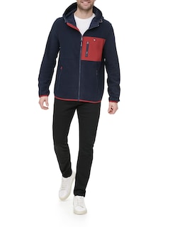 Foto 1 | Chaqueta Tommy Hilfiger De Forro Polar De Alto Rendimiento Con Capucha Para Hombre - Venta Internacional.