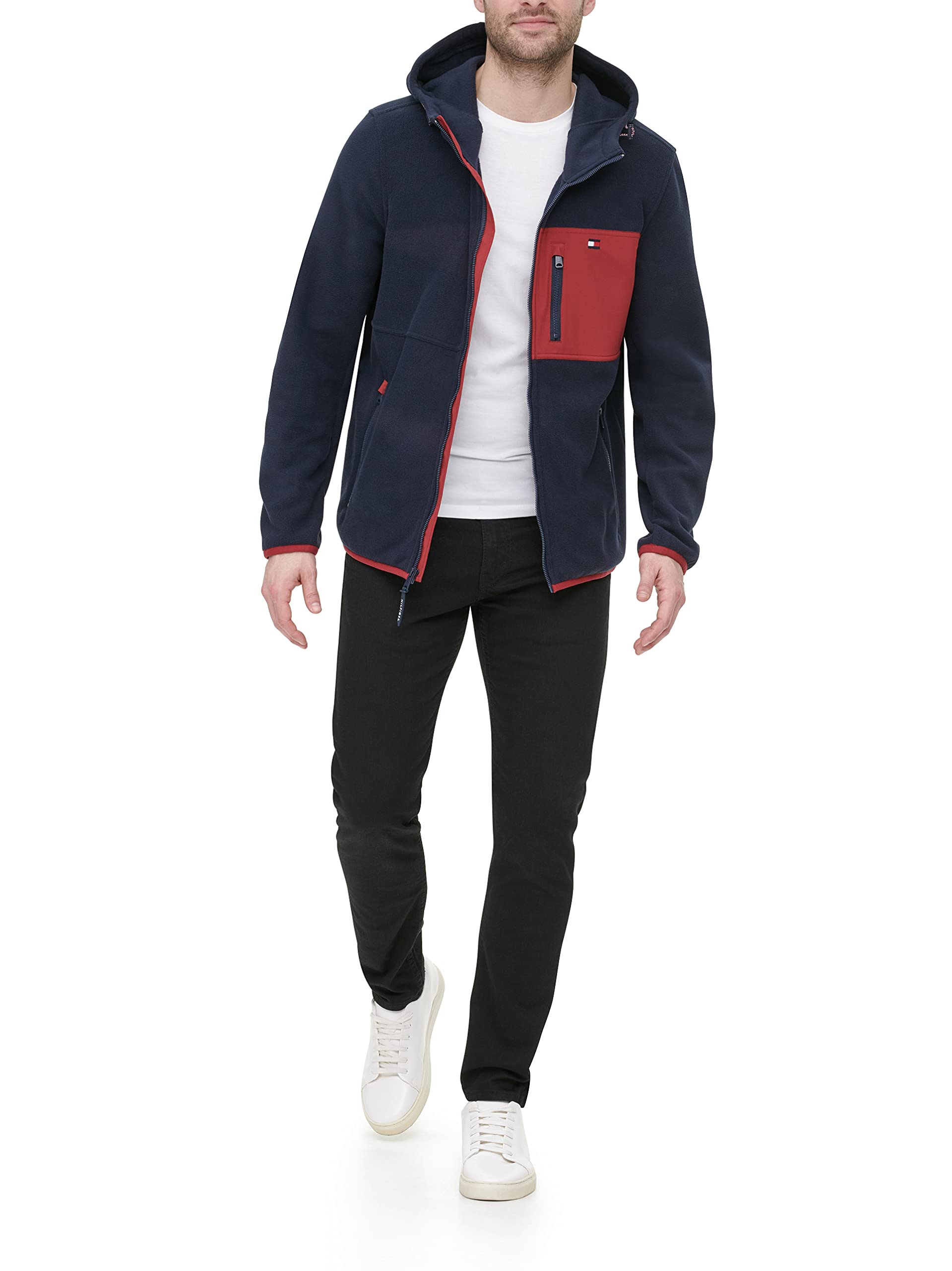 Foto 2 | Chaqueta Tommy Hilfiger De Forro Polar De Alto Rendimiento Con Capucha Para Hombre - Venta Internacional.