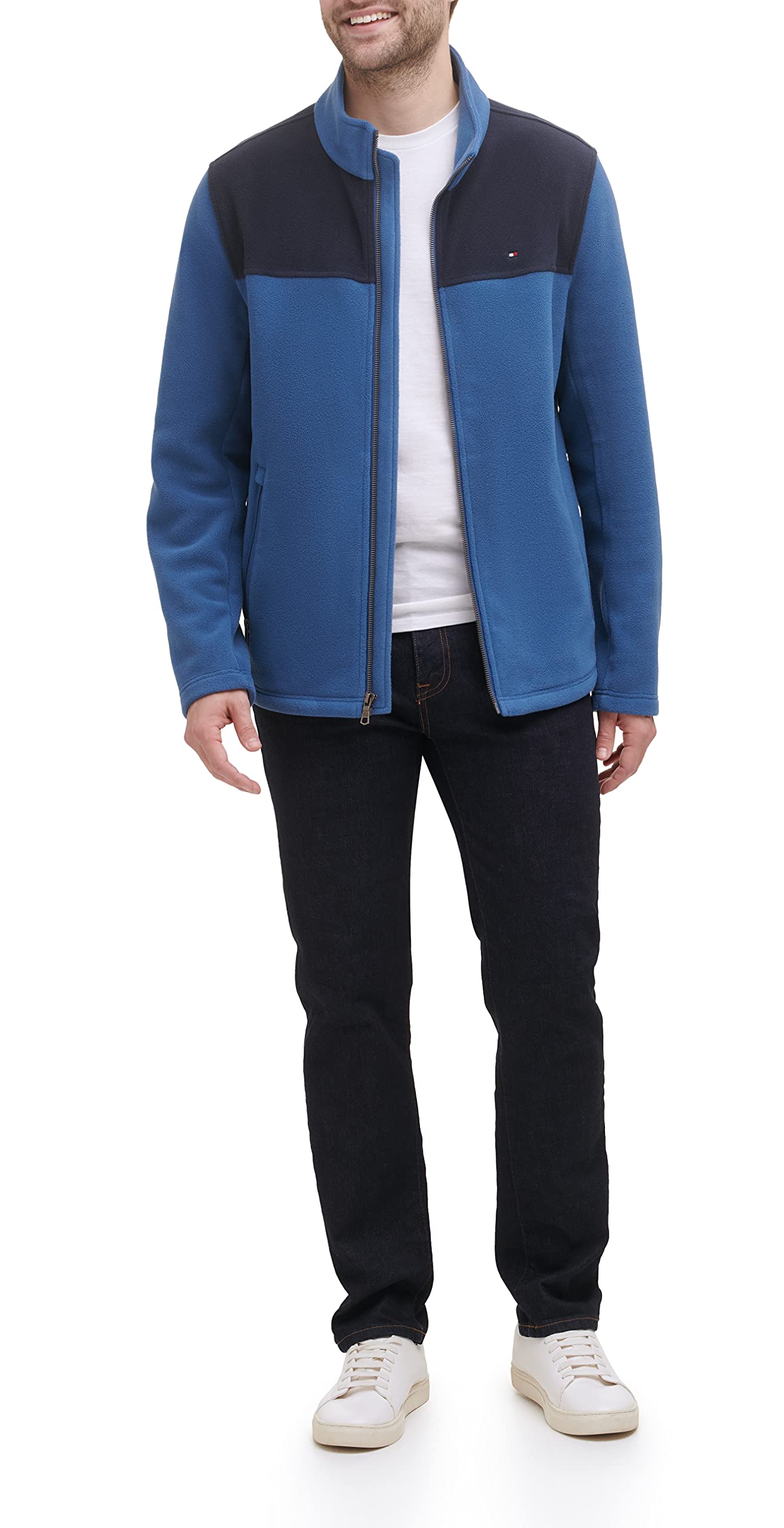 Foto 4 pulgar | Chaqueta Tommy Hilfiger Clásica De Forro Polar Con Cremallera Frontal Para Hombre - Venta Internacional.