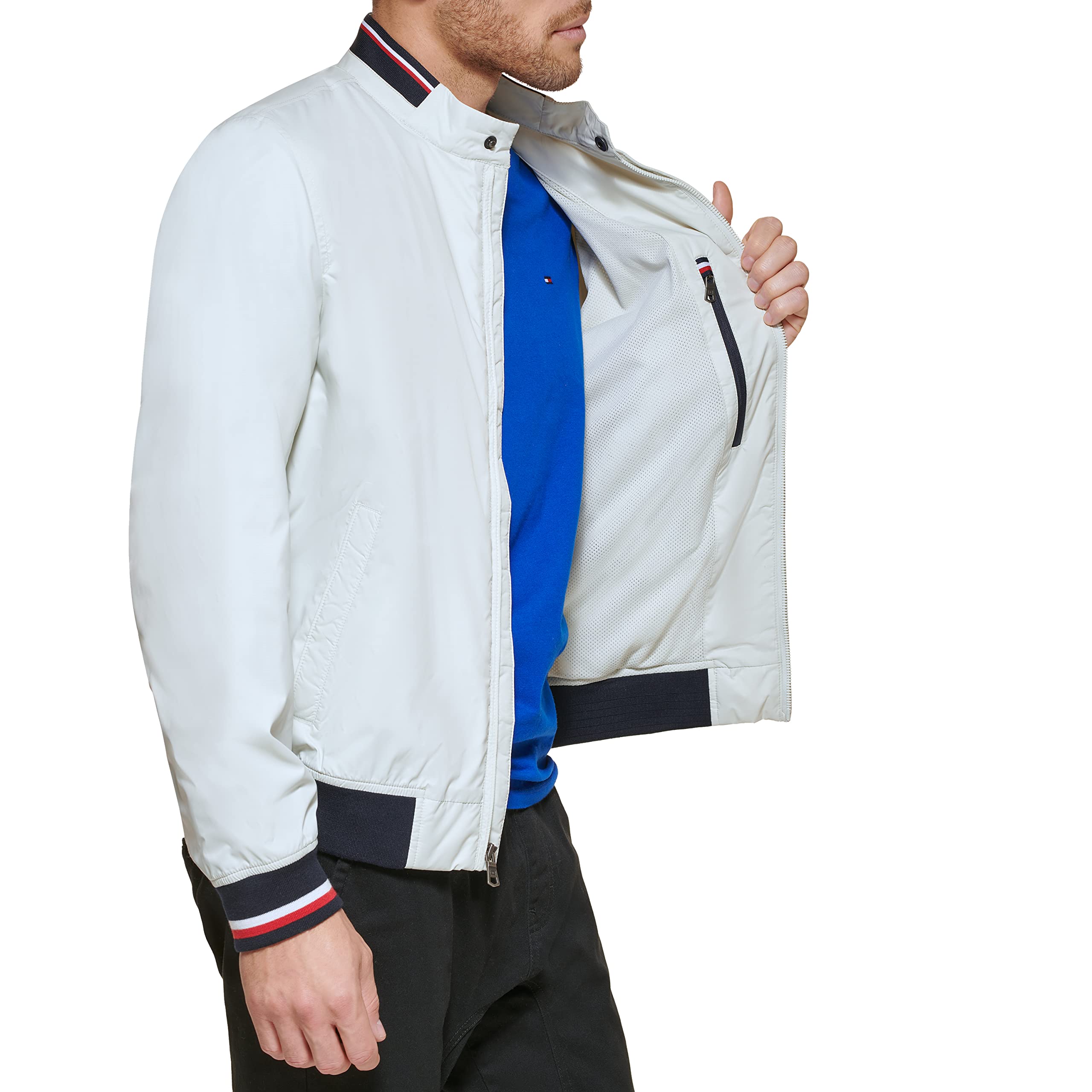 Foto 3 pulgar | Chaqueta Tipo Bomber Tommy Hilfiger, Ligera, De Punto Acanalado - Venta Internacional.