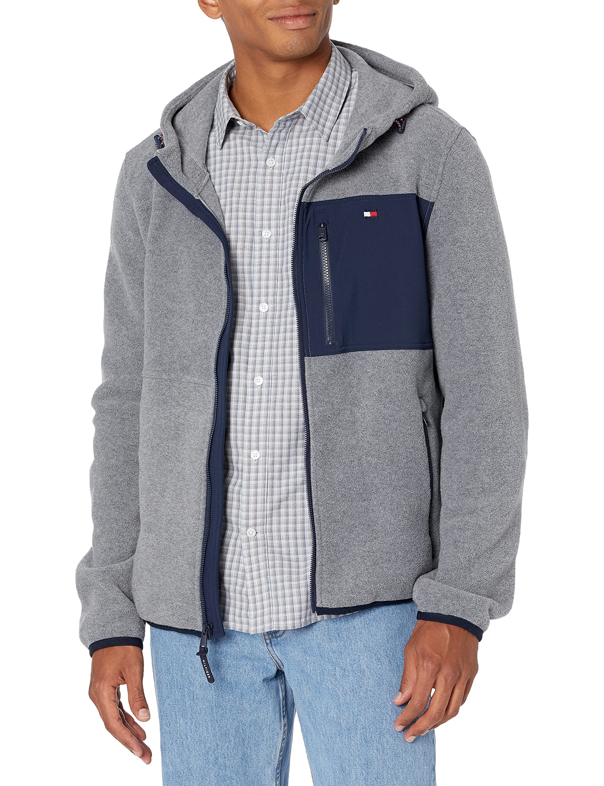 Foto 2 pulgar | Chaqueta Tommy Hilfiger De Forro Polar De Alto Rendimiento Con Capucha Para Hombre - Venta Internacional.