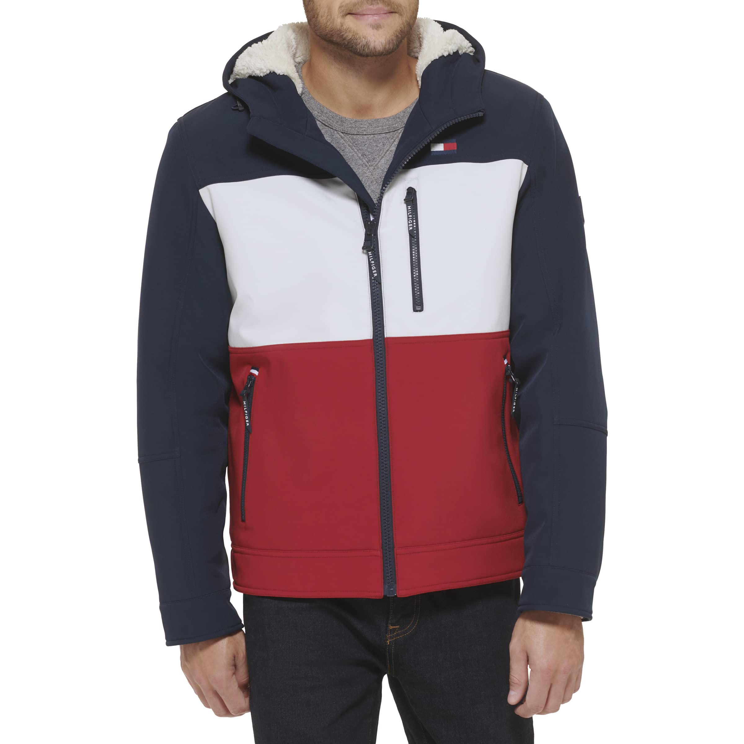 Foto 2 pulgar | Chaqueta Tommy Hilfiger Para Hombre Con Relleno De Tejido Blando Y Forro De Sherpa - Venta Internacional.